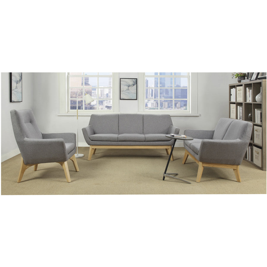 lorell-quintessence-collection-upholstered-chair-gray-seat-gray-back-low-back-four-legged-base-1-each_llr68961 - 3