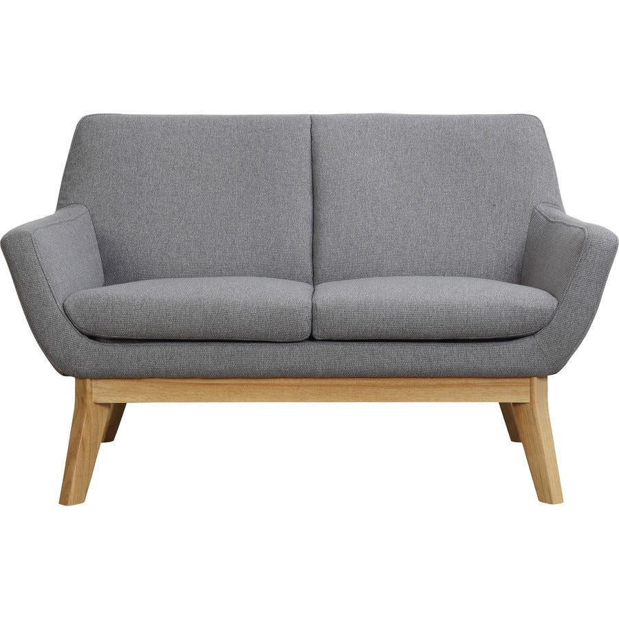 Lorell Quintessence Collection Loveseat - 53.1" x 19.8"32.8" - Finish: Gray