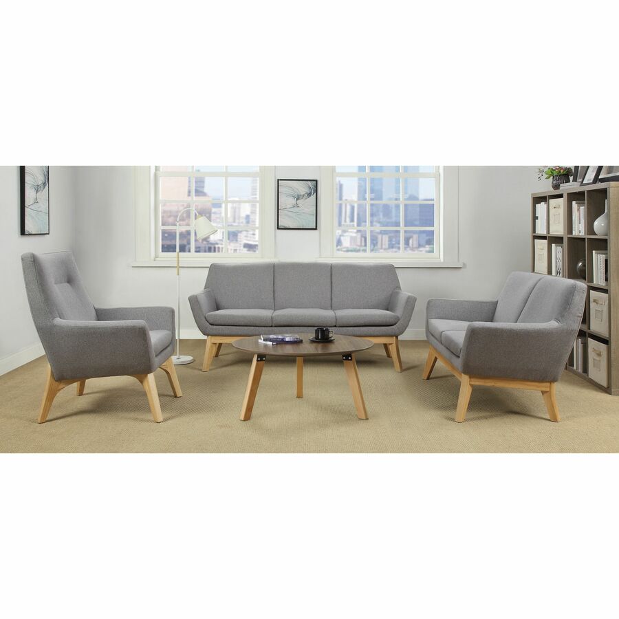 Lorell Quintessence Collection Sofa - 19.8" x 73.3"32.8" - Finish: Gray