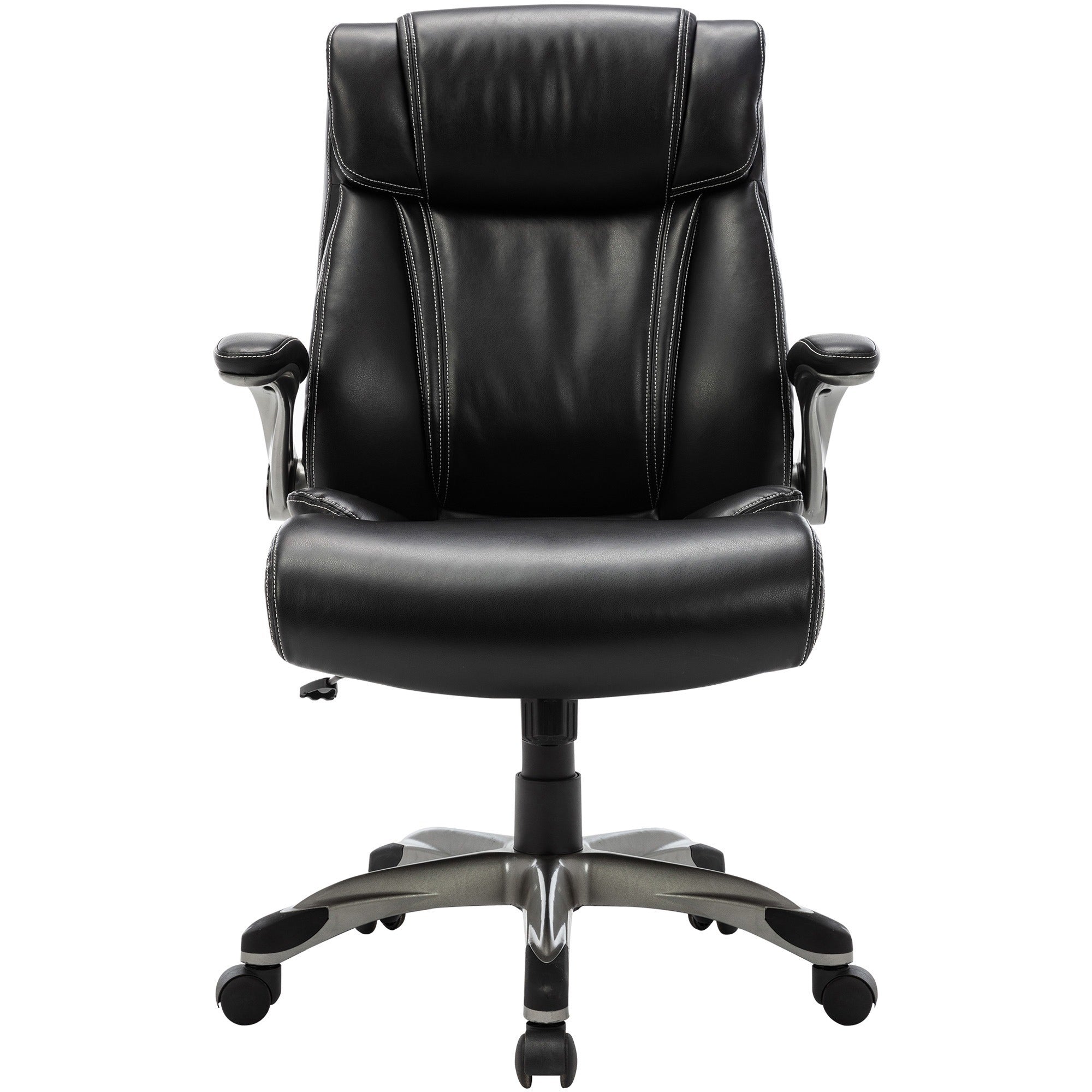soho-high-back-office-chair-flip-with-armrest-black-bonded-leather-seat-black-bonded-leather-back-high-back-5-star-base-armrest-1-each_llr81803 - 3