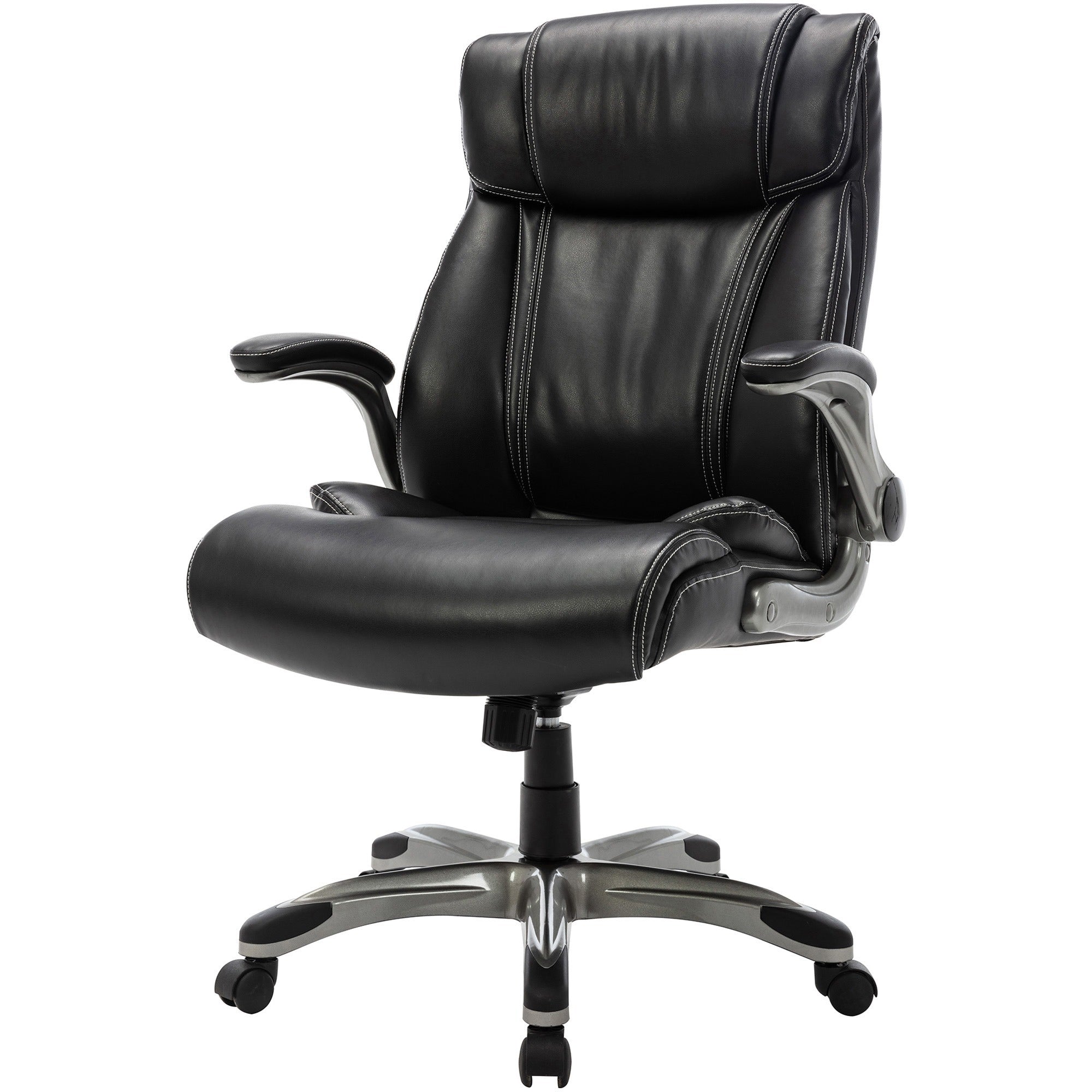 soho-high-back-office-chair-flip-with-armrest-black-bonded-leather-seat-black-bonded-leather-back-high-back-5-star-base-armrest-1-each_llr81803 - 4