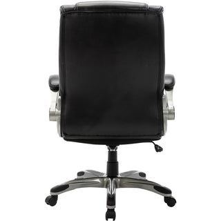 soho-high-back-office-chair-flip-with-armrest-black-bonded-leather-seat-black-bonded-leather-back-high-back-5-star-base-armrest-1-each_llr81803 - 5