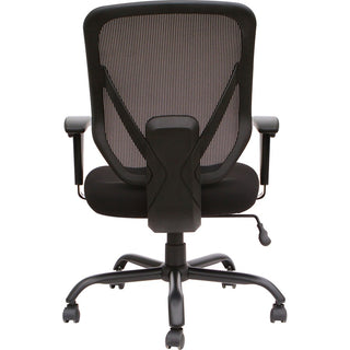 SOHO SOHO Big & Tall Mesh Back Chair - Black Fabric Seat - Black Back - 5-star Base - 1 Each