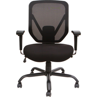 SOHO SOHO Big & Tall Mesh Back Chair - Black Fabric Seat - Black Back - 5-star Base - 1 Each
