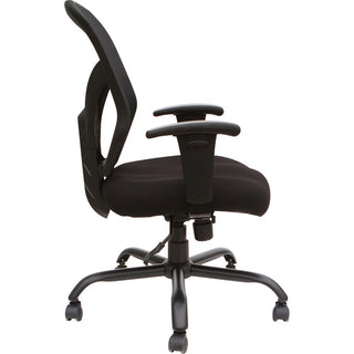 SOHO SOHO Big & Tall Mesh Back Chair - Black Fabric Seat - Black Back - 5-star Base - 1 Each