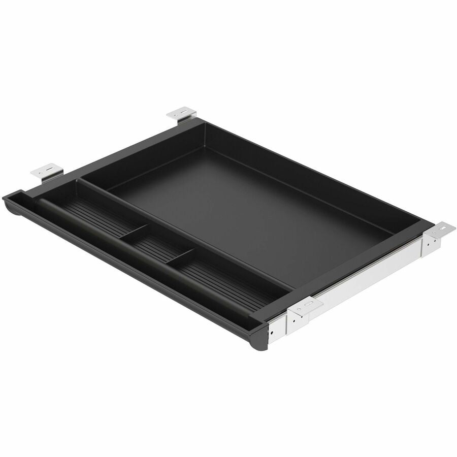 Lorell Laminate Desk 4-compartment Drawer - 20.5" x 16" - Storage, Storage, Storage, Storage Drawer(s) - Material: Acrylonitrile Butadiene Styrene (ABS)