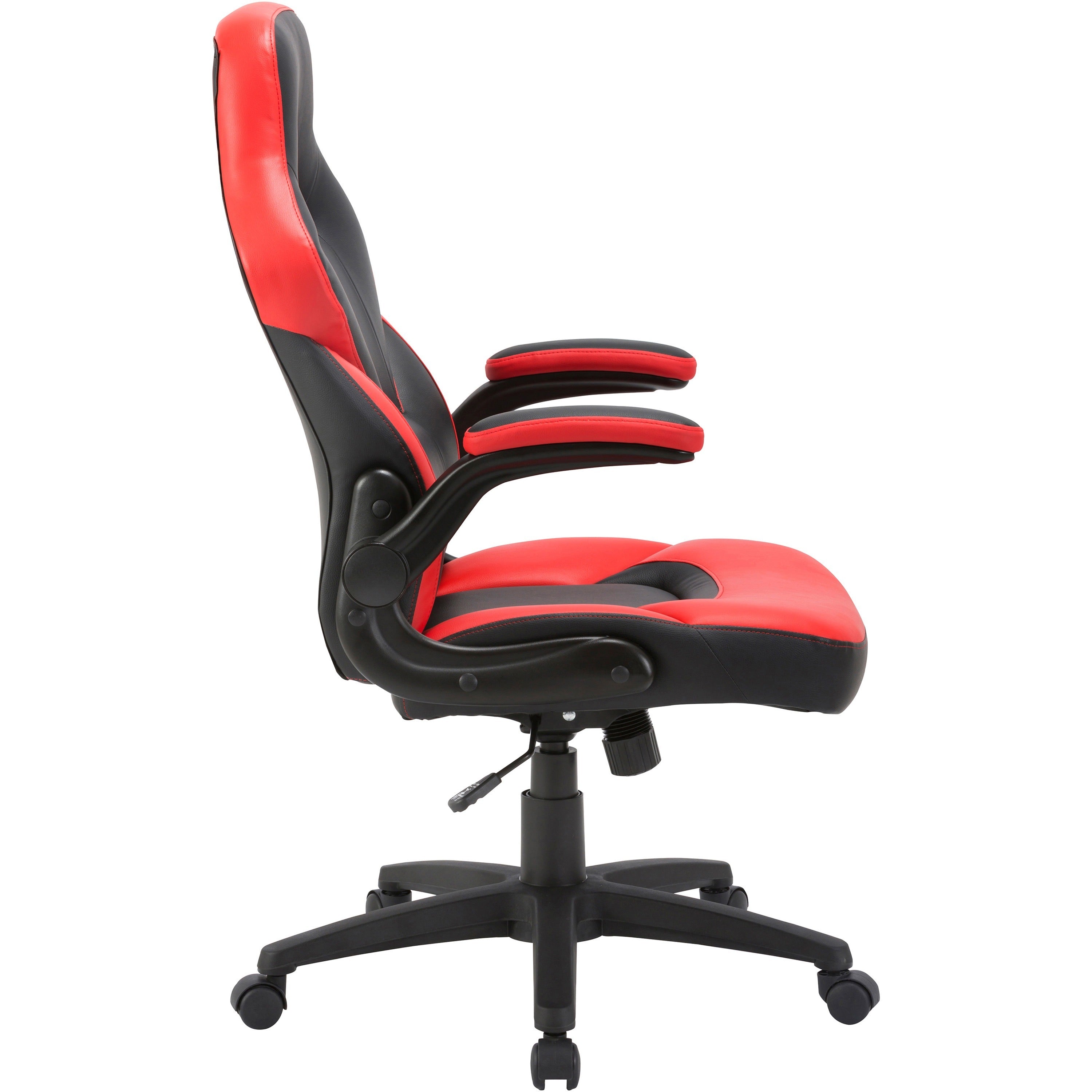 lorell-bucket-seat-high-back-gaming-chair-red-black-seat-red-black-back-5-star-base-28-length-x-205-width-x-475-height_llr84387 - 6