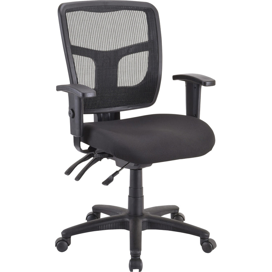 Lorell Ergomesh Executive Mesh Mid-Back Office Chair (86201) Frame - Black - 1 Each