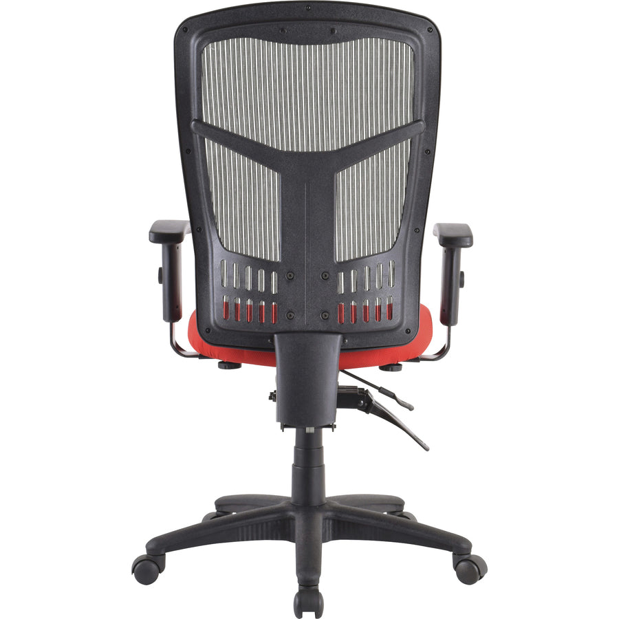 Lorell Premium Molded Tractor Seat For Ergomesh Frame - Red - Fabric - 1 Each