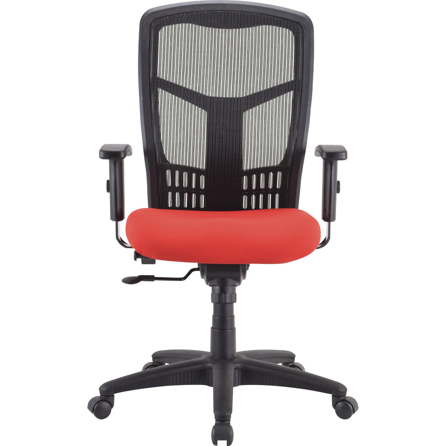 Lorell Premium Molded Tractor Seat For Ergomesh Frame - Red - Fabric - 1 Each