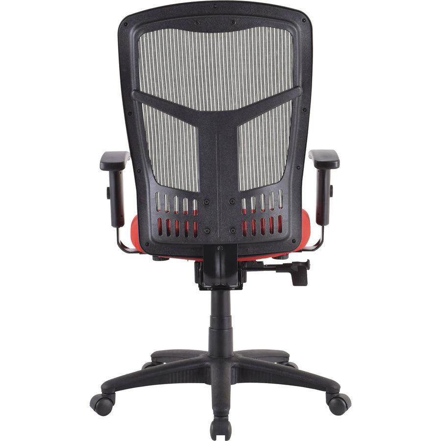 Lorell Premium Molded Tractor Seat For Ergomesh Frame - Red - Fabric - 1 Each