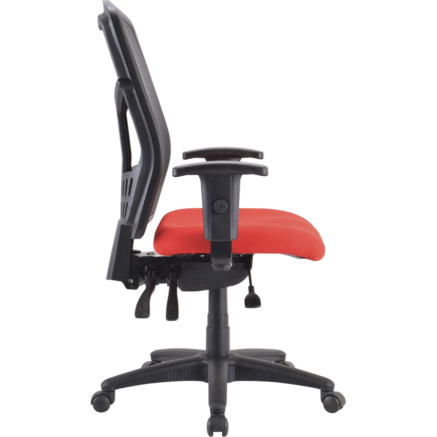 Lorell Premium Molded Tractor Seat For Ergomesh Frame - Red - Fabric - 1 Each