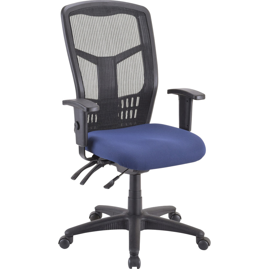 Lorell Premium Molded Tractor Seat For Ergomesh Frame - Navy - Fabric - 1 Each