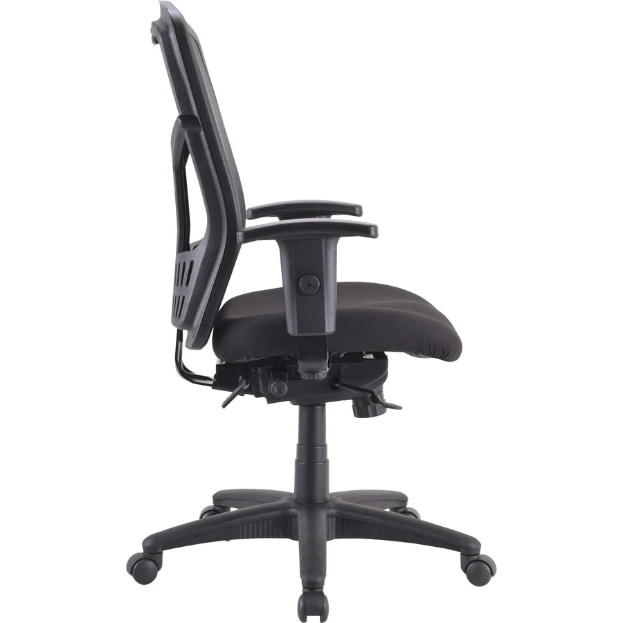 Lorell Premium Molded Tractor Seat For Ergomesh Frame - Black - Fabric - 1 Each