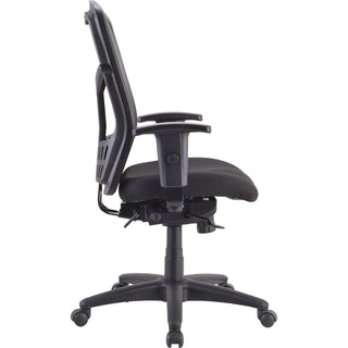 Lorell Premium Molded Tractor Seat For Ergomesh Frame - Black - Fabric - 1 Each