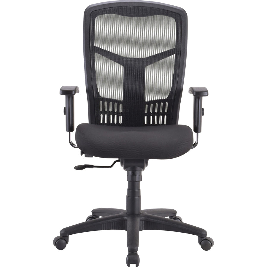 Lorell Premium Molded Tractor Seat For Ergomesh Frame - Black - Fabric - 1 Each