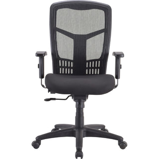 Lorell Premium Molded Tractor Seat For Ergomesh Frame - Black - Fabric - 1 Each