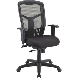 Lorell Premium Molded Tractor Seat For Ergomesh Frame - Black - Fabric - 1 Each