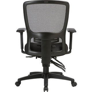 Lorell Ratchet High-back Mesh Chair - Black Seat - Black Mesh Back - High Back - 5-star Base - 1 Each