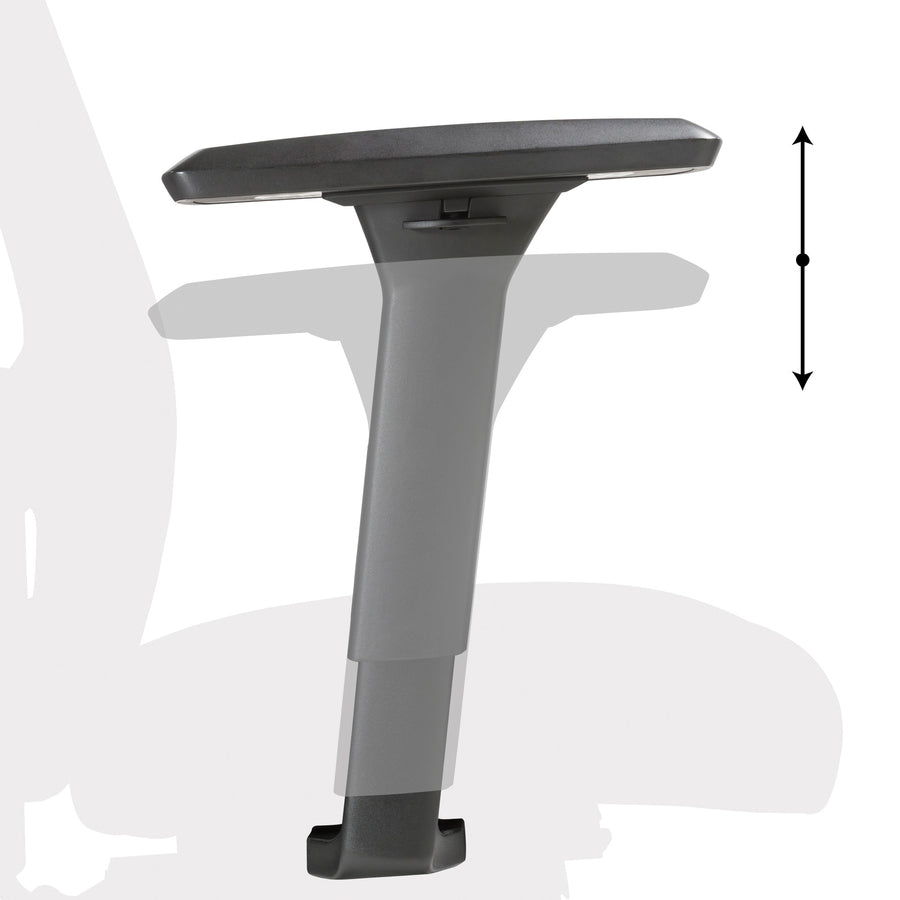 Lorell Ratchet High-back Mesh Chair - Black Seat - Black Mesh Back - High Back - 5-star Base - 1 Each