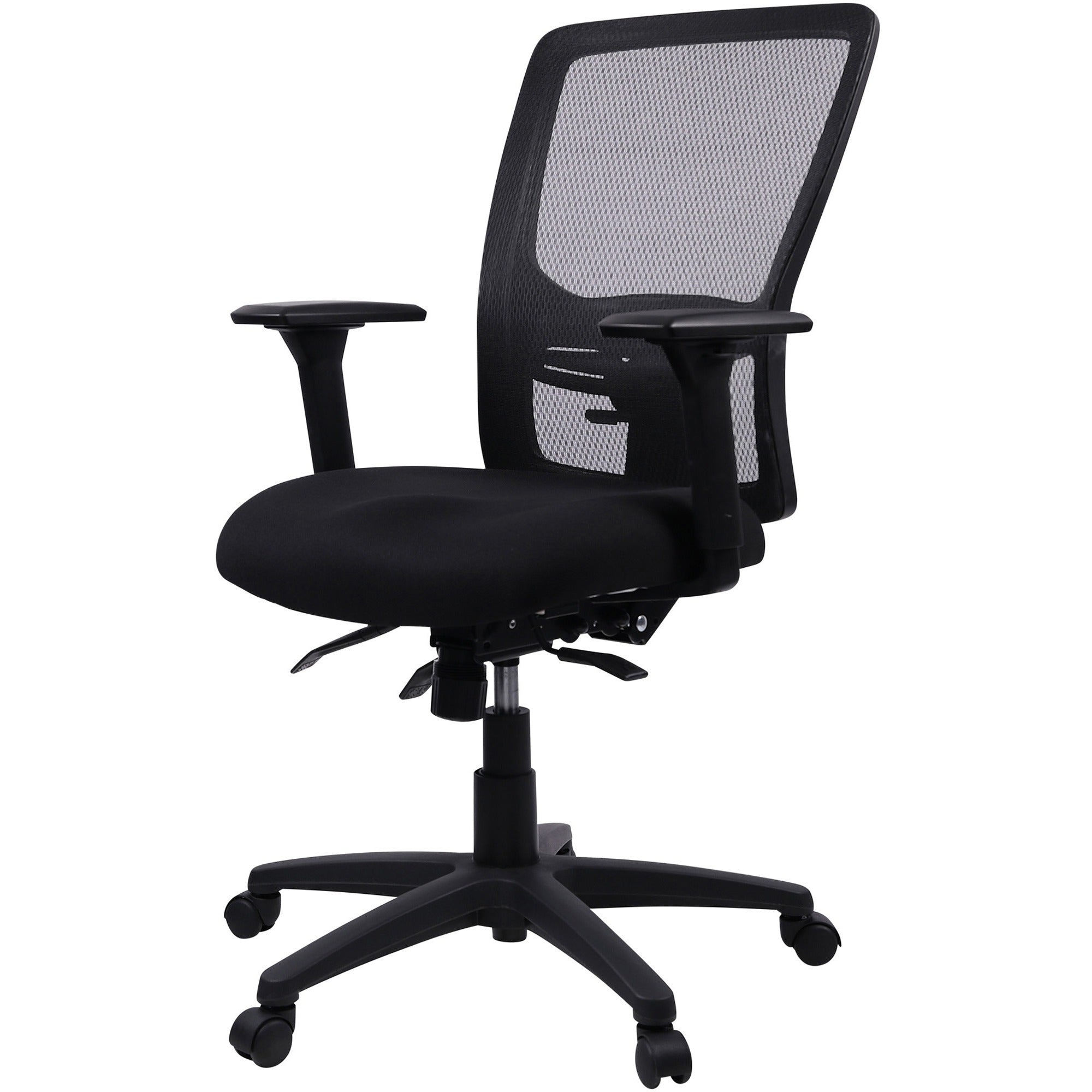 lorell-ratchet-high-back-mesh-chair-black-seat-black-mesh-back-high-back-5-star-base-1-each_llr86220 - 3