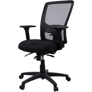 Lorell Ratchet High-back Mesh Chair - Black Seat - Black Mesh Back - High Back - 5-star Base - 1 Each