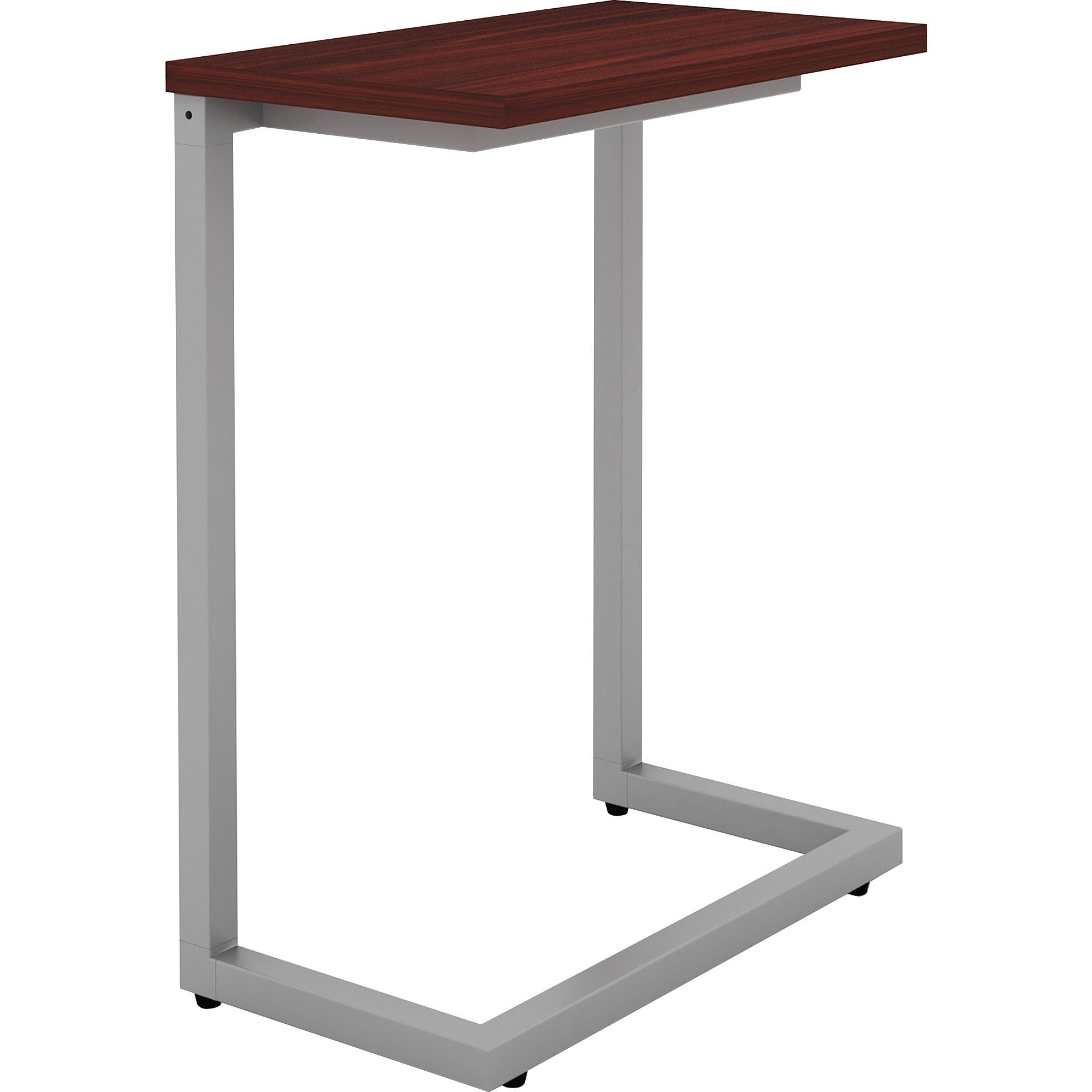 Lorell Quintessence Collection Cantilever Table - For - Table TopMahogany Rectangle Top - Cantilever Base - 9.90" Table Top Length x 17.40" Table Top Width - 26.50" Height - 1 Each