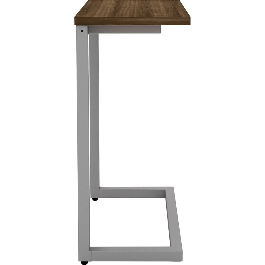 Lorell Quintessence Collection Cantilever Table - For - Table TopWalnut Rectangle Top - Cantilever Base - 9.90" Table Top Length x 17.40" Table Top Width - 26.50" Height - Assembly Required - 1 Each