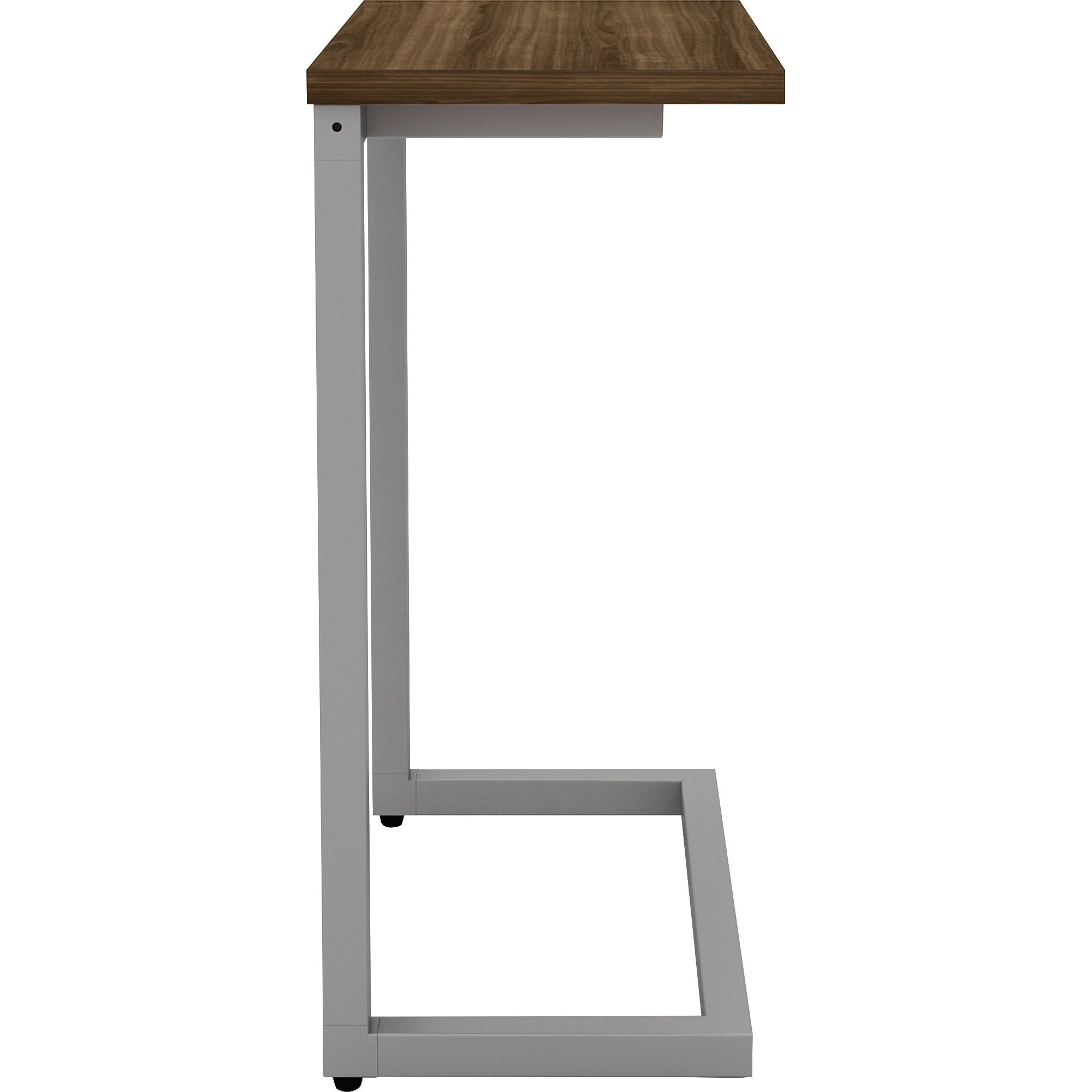 lorell-quintessence-collection-cantilever-table-for-table-topwalnut-rectangle-top-cantilever-base-990-table-top-length-x-1740-table-top-width-2650-height-assembly-required-1-each_llr86928 - 2