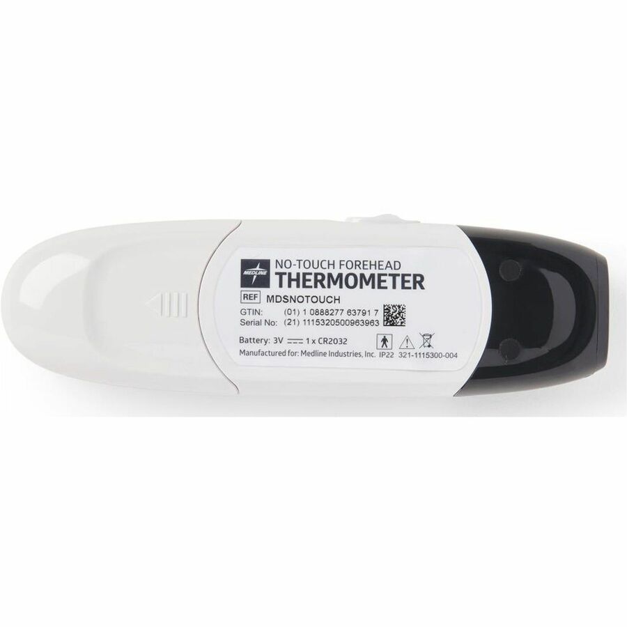 Medline No Touch Forehead Thermometer - Reusable, Dual Dial, Infrared - For Home, Forehead, Clinical - White
