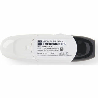Medline No Touch Forehead Thermometer - Reusable, Dual Dial, Infrared - For Home, Forehead, Clinical - White