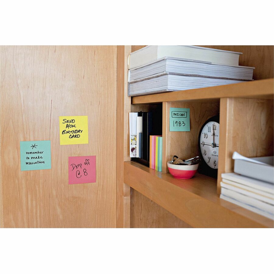 post-it-super-sticky-notes-cube-3-x-3-square-360-sheets-per-pad-aqua-splash-sunnyside-power-pink-paper-sticky-recyclable-1-pack_mmm2027ssafg - 5