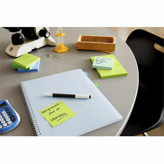Post-it Super Sticky Notes Cube - 3" x 3" - Square - 360 Sheets per Pad - Guava, Acid Lime, Aqua Splash - Paper - Sticky, Recyclable - 1 / Pack - 4