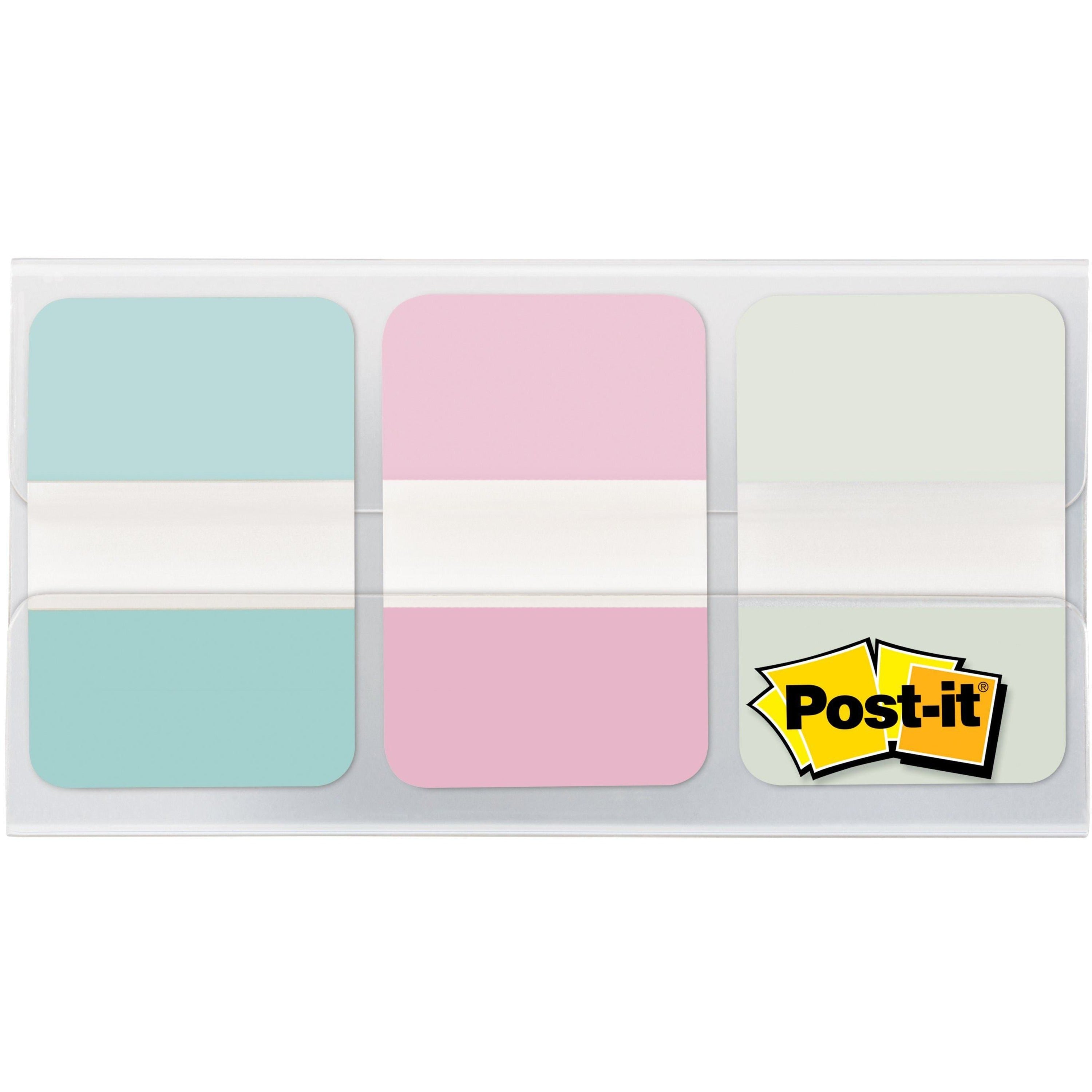 post-it-durable-tabs-12-tabs-set-1-tab-height-x-150-tab-width-blue-pink-green-tabs-removable-36-pack_mmm686grdnt - 1