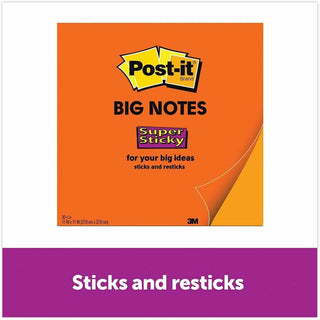 Big Notes, Unruled, 11 x 11, Orange, 30 Sheets