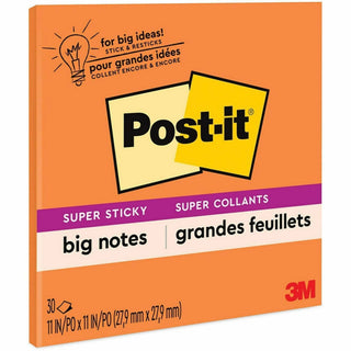 Big Notes, Unruled, 11 x 11, Orange, 30 Sheets