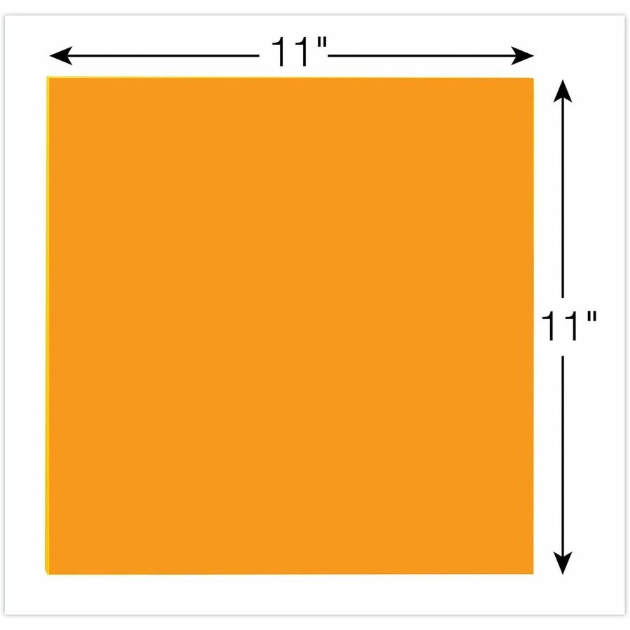 Big Notes, Unruled, 11 x 11, Orange, 30 Sheets