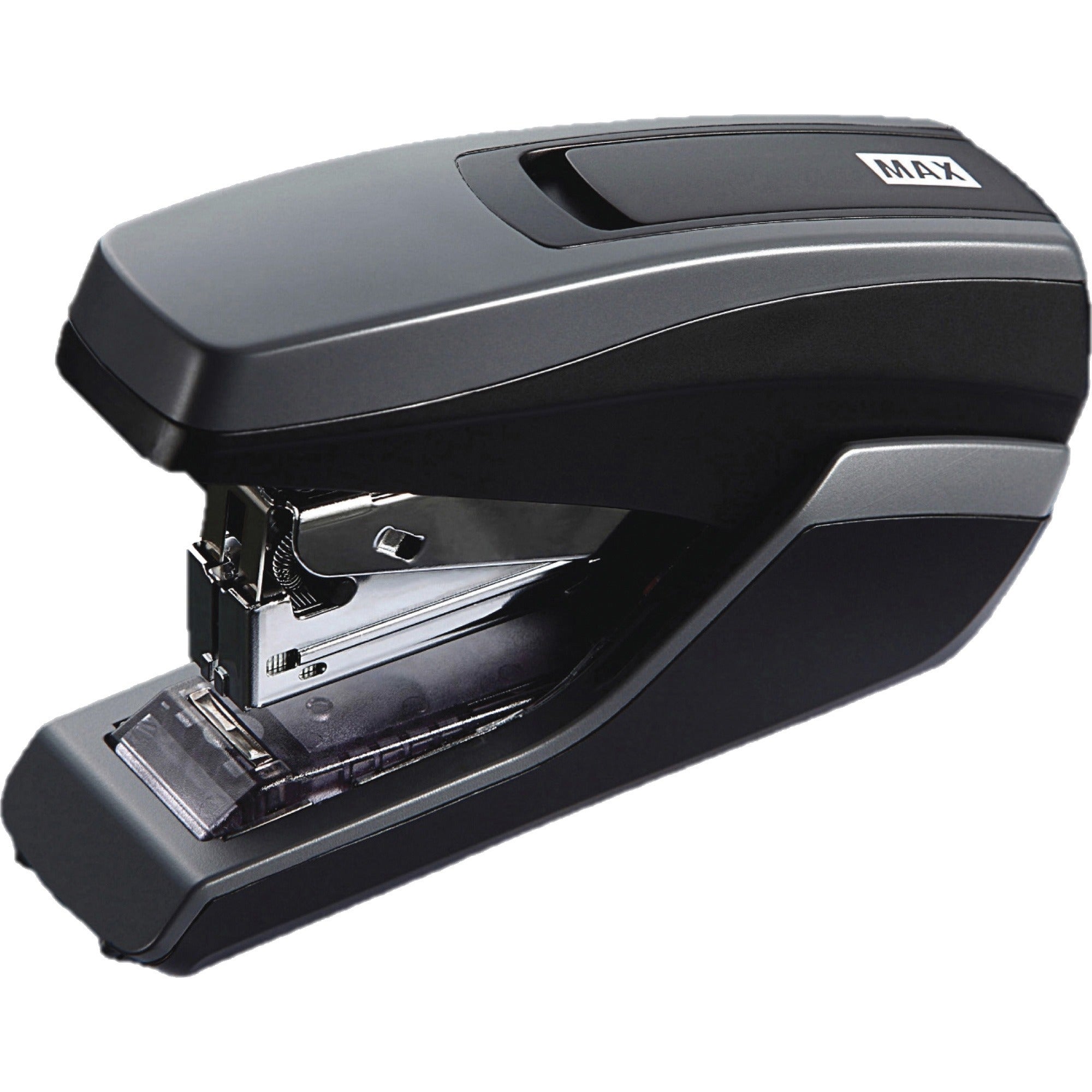 MAX HD-55FL Half-strip Stapler - 35 of 80g/m2 Paper Sheets Capacity - 100 Staple Capacity - Half Strip - 24/6mm, 26/6mm Staple Size - 1 Each - Gray, Black