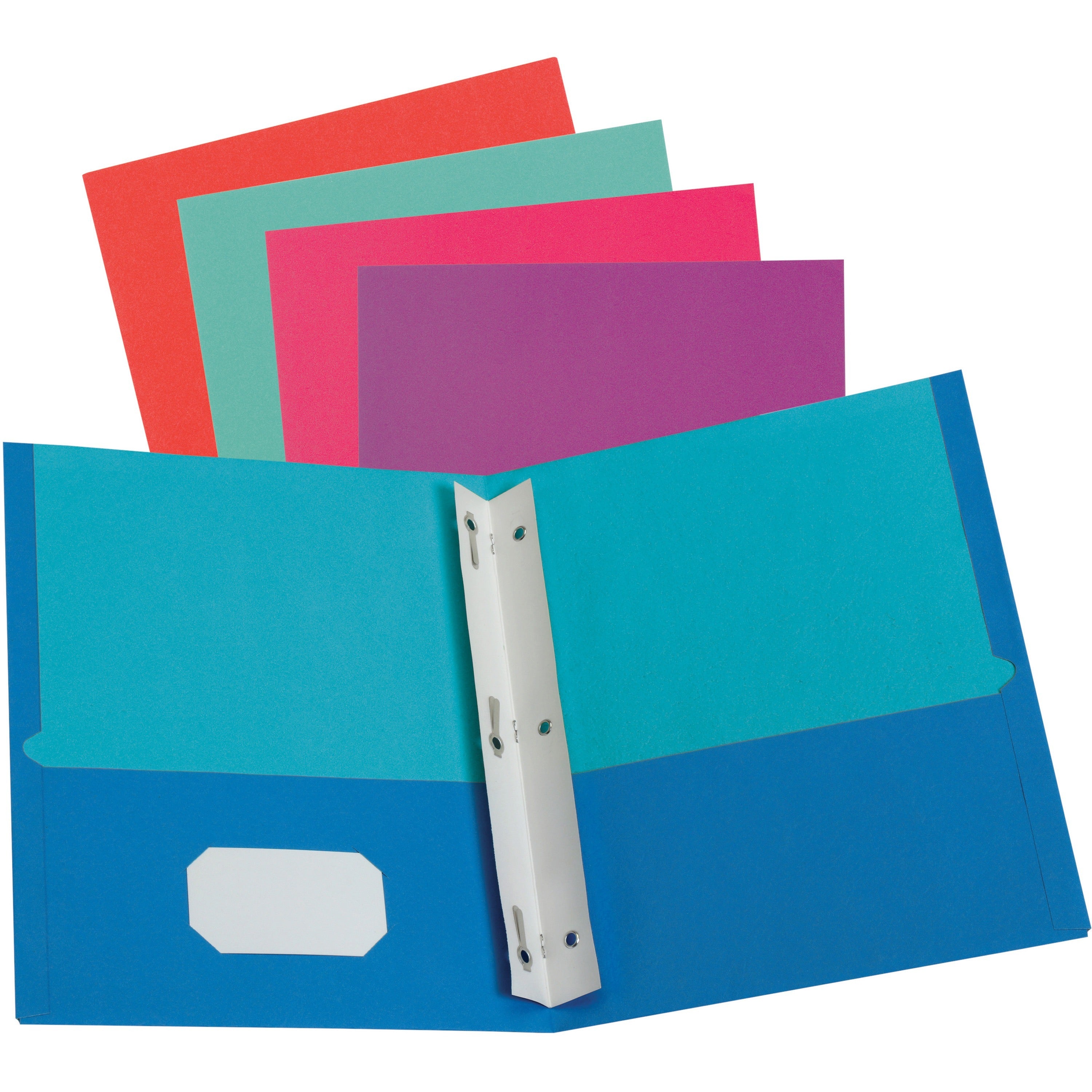 oxford-letter-recycled-pocket-folder-8-1-2-x-11-100-sheet-capacity-2-pockets-assorted-10%-recycled-50-box_oxf52076 - 1