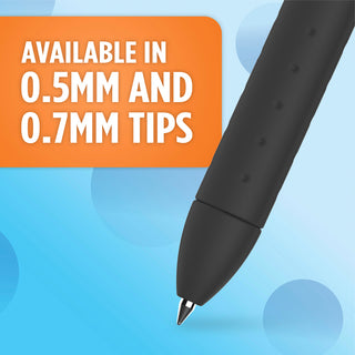 InkJoy Gel Pen, Stick, Medium 0.7 mm, Black Ink, Smoke Barrel, Dozen