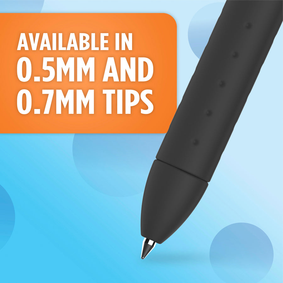 InkJoy Gel Pen, Stick, Medium 0.7 mm, Black Ink, Smoke Barrel, Dozen
