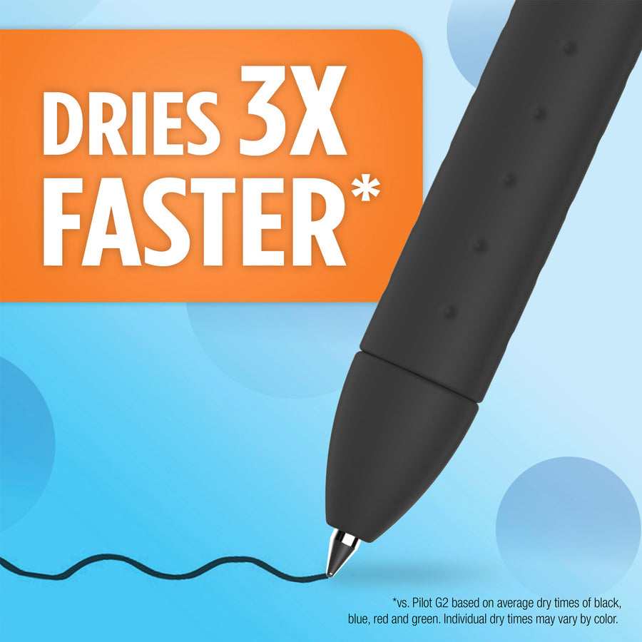 InkJoy Gel Pen, Stick, Medium 0.7 mm, Black Ink, Smoke Barrel, Dozen