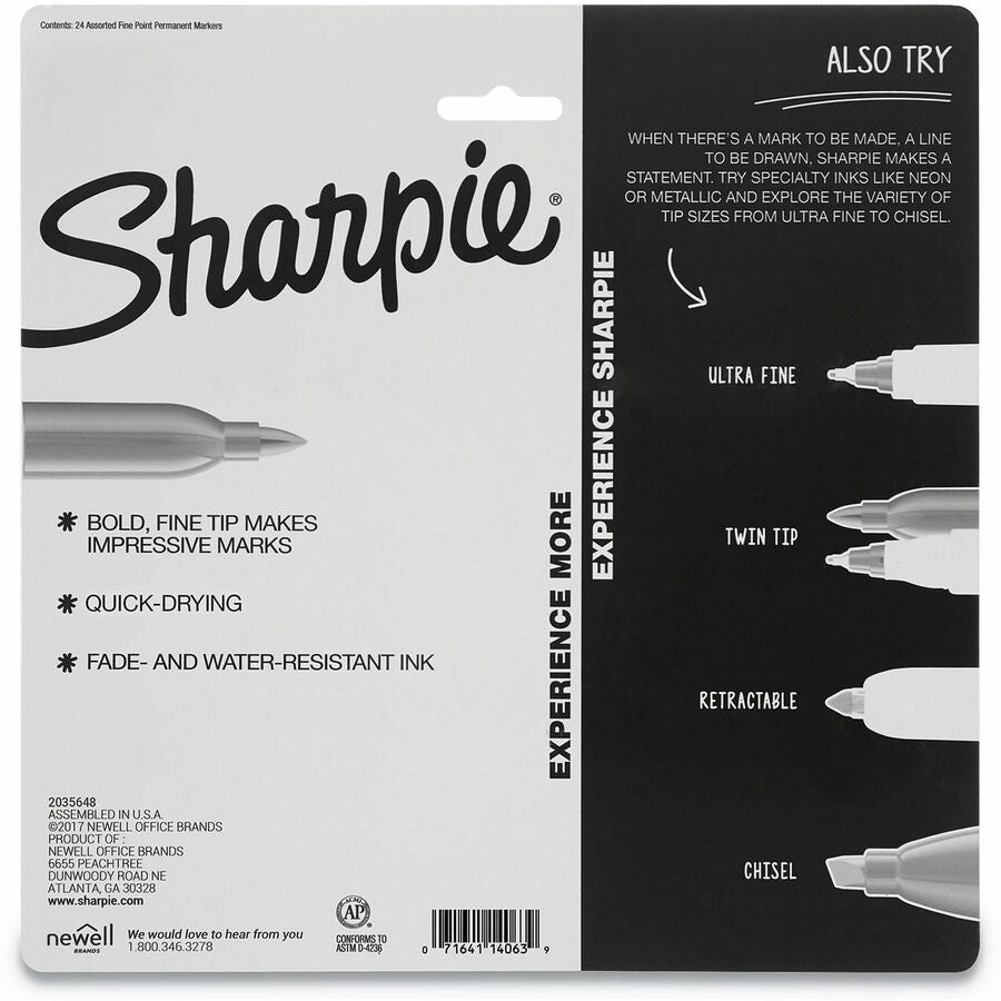 Cosmic Color Permanent Markers, Medium Bullet Tip, Assorted Cosmic Colors, 24/Pack