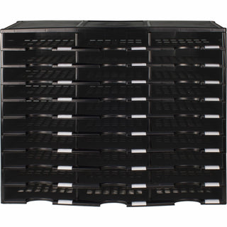 Storex Stackable Literature Sorter - 15000 x Sheet - 30 Compartment(s) - 9.50" x 12" - 25.5" Height x 14.1" Width31.4" Length - Black - Plastic - 1 Each