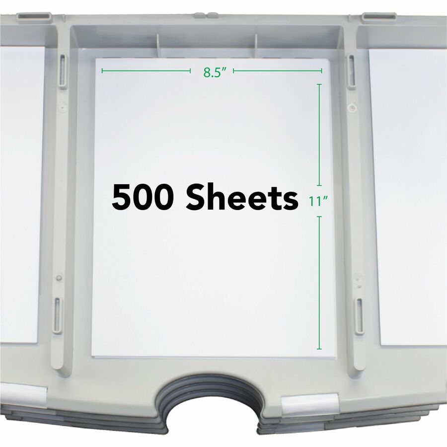 Storex Stackable Literature Sorter - 12000 x Sheet - 24 Compartment(s) - 9.50" x 12" - 20.5" Height x 14.1" Width31.4" Length - Gray - Plastic, Polystyrene - 1 Each