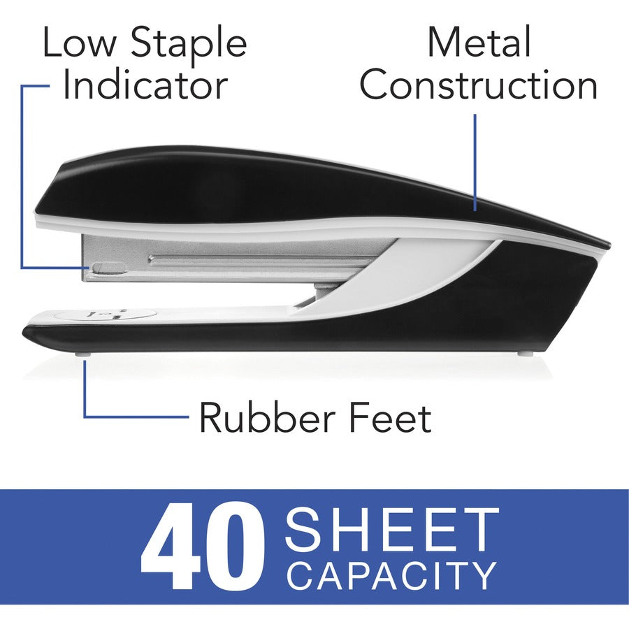 Swingline NeXXt Series WOW Desktop Stapler - 40 Sheets Capacity - 1 Each - Black