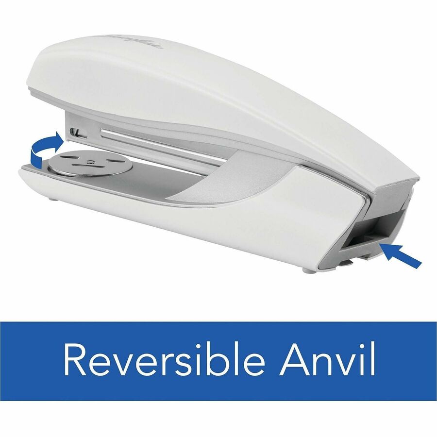 Swingline NeXXt Series Style Desktop Stapler - 40 Sheets Capacity - 210 Staple Capacity - Full Strip - 1 Each - White