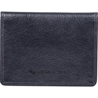 Swiss Mobility Carrying Case Business Card, License - Black - Leather Body - 0.8" Height x 3" Width x 4" Depth - 1 Each