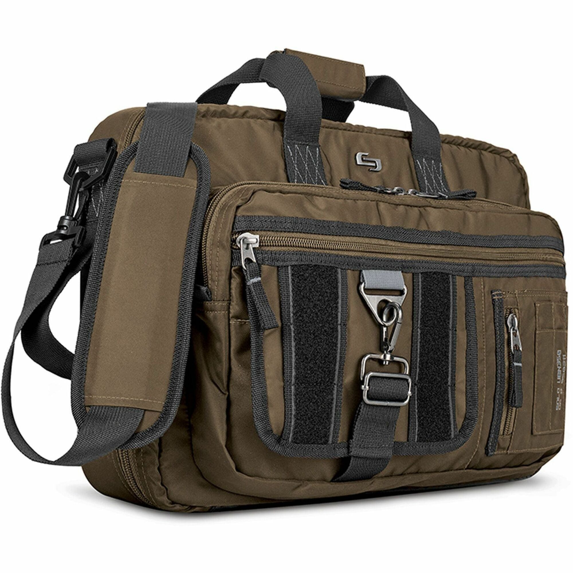 Zone Briefcase, Fits Devices Up to 15.6", Nylon, 4.25 x 17.5 x 17.5, Bronze