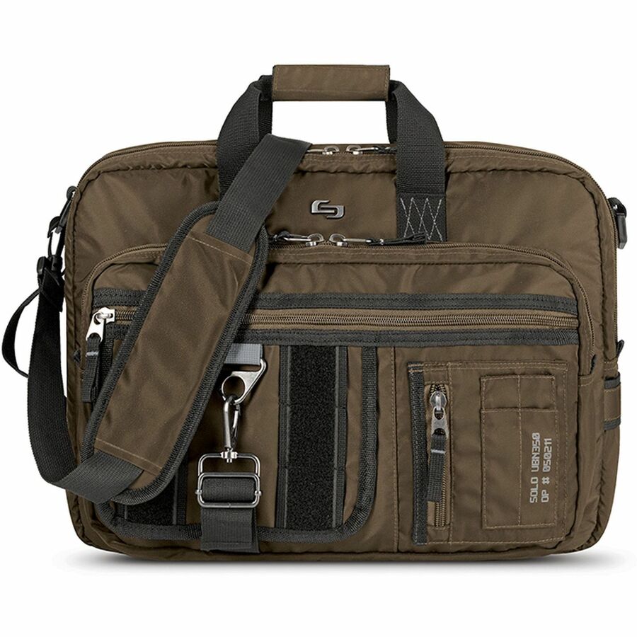 Zone Briefcase, Fits Devices Up to 15.6", Nylon, 4.25 x 17.5 x 17.5, Bronze